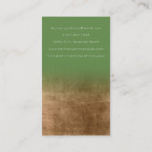 Gouden Mandala over groene yoga Visitekaartje (Achterkant)