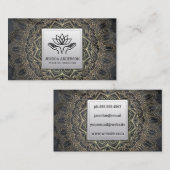 Gouden Mandala Patroon | Genezende Lotus Handen Visitekaartje (Voorkant / Achterkant)