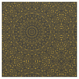Gouden Mandala Patroon met Stralende Symmetrie Stof