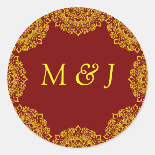 gouden mandala ronde sticker