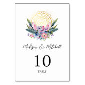 Gouden Mandala Roze Kristal Boho Handfasting Bruil Kaart (Voorkant)