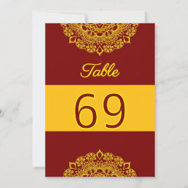 gouden mandala tafel nummer kaart