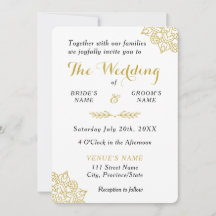 Gouden Mandala Trouw Uitnodiging