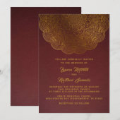 Gouden Mandala Trouw Uitnodiging (Voorkant / Achterkant)