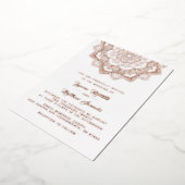 Gouden Mandala Trouwfolie Uitnodiging (Gedraaid)