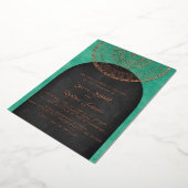 Gouden Mandala Trouwfolie Uitnodiging (Gedraaid)