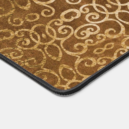 Gouden Mandala Verfijnd Zen Neutraal Tan Bruin Bureaumat (Hoek)