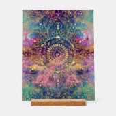Gouden Mandala Waterverf kleurrijke nevel Acryl Bord (Voorkant)