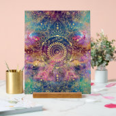 Gouden Mandala Waterverf kleurrijke nevel Acryl Bord (Huwelijk)