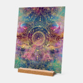 Gouden Mandala Waterverf kleurrijke nevel Acryl Bord (Hoek)