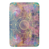 Gouden Mandala Waterverf kleurrijke nevel Badmat (Voorkant Verticaal)