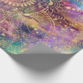 Gouden Mandala Waterverf kleurrijke nevel Cadeaupapier (Hoek)