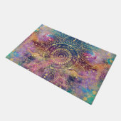 Gouden Mandala Waterverf kleurrijke nevel Deurmat (Schuin)