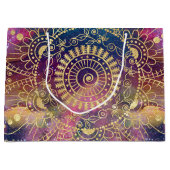 Gouden Mandala Waterverf kleurrijke nevel Groot Cadeauzakje (Voorkant)
