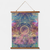 Gouden Mandala Waterverf kleurrijke nevel Hangend Wandkleed (Voorkant)