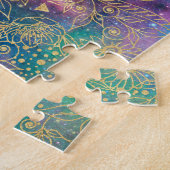 Gouden Mandala Waterverf kleurrijke nevel Legpuzzel (Zijkant)