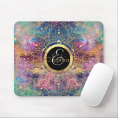 Gouden Mandala Waterverf kleurrijke nevel Muismat (Met muis)