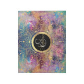 Gouden Mandala Waterverf kleurrijke nevel Notitieblok (Linkerzijde)