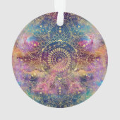 Gouden Mandala Waterverf kleurrijke nevel Ornament (achterkant)
