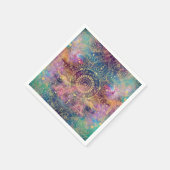 Gouden Mandala Waterverf kleurrijke nevel Servet (Hoek)