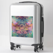 Gouden Mandala Waterverf kleurrijke nevel Sticker (Koffer)