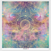 Gouden Mandala Waterverf kleurrijke nevel Sticker (Vel)