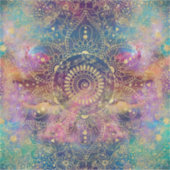 Gouden Mandala Waterverf kleurrijke nevel Sticker (Voorkant)