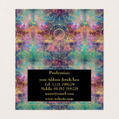Gouden Mandala Waterverf kleurrijke nevel Visitekaartje (Binnenkant ongevouwen)