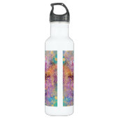 Gouden Mandala Waterverf kleurrijke nevel Waterfles (Achterkant)