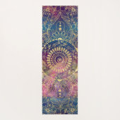 Gouden Mandala Waterverf kleurrijke nevel Yogamat (Achterkant)