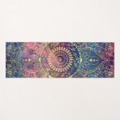 Gouden Mandala Waterverf kleurrijke nevel Yogamat (Voorkant (horizontaal))