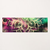 Gouden Mandala Waterverf Nevel Initialen Yogamat (Achterkant (horizontaal))