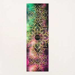 Gouden Mandala Waterverf Nevel Initialen Yogamat