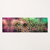 Gouden Mandala Waterverf Nevel Initialen Yogamat (Voorkant (horizontaal))