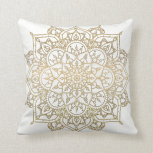 Gouden Mandala Witte Chic Glamour Moderne Glamour Kussen