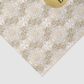 Gouden Mandala & Witte Elegante Chic Monogram Mode Tissuepapier (Detail)
