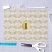 Gouden Mandala & Witte Elegante Chic Monogram Mode Tissuepapier (Craft)