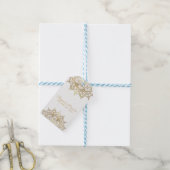 Gouden Mandala Witte Glam Moderne Trouwgunst Cadeaulabel (Met Touw)