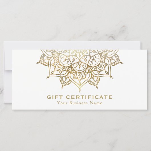Gouden Mandala Witte Minimalistische Moderne Cadea (Voorkant)
