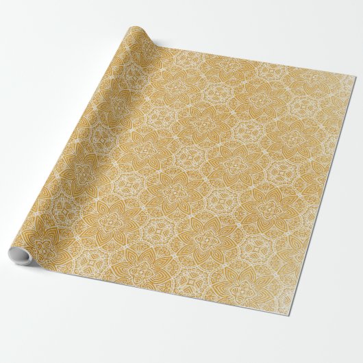 Gouden mandala's van verschillende geometrische ci cadeaupapier (Uitgerold)