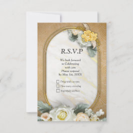 Gouden mandala's van verschillende geometrische ci RSVP kaartje