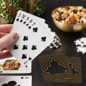 Gouden mandelbrot fractal geëlektrificeerd pokerkaarten (Insitu)