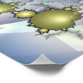 Gouden Mandelbrot-spiraal Poster (Hoek)