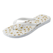 Gouden manen en sterren teenslippers (Schuin)