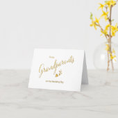 Gouden Manuscript aan Mijn Grootouders op Mijn Dag Kaart (Gele Bloem)