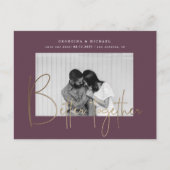 gouden manuscript één foto sparen de verloving pos briefkaart (Voorkant)