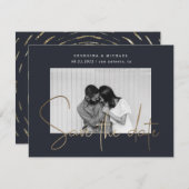 gouden manuscript één foto sparen het datumbriefka (Voorkant / Achterkant)