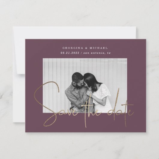 gouden manuscript één foto sparen het datumbriefka (Voorkant)