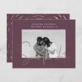 gouden manuscript één foto sparen het datumbriefka (Voorkant / Achterkant)