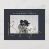 gouden manuscript één foto sparen het datumverlovi briefkaart (Voorkant)